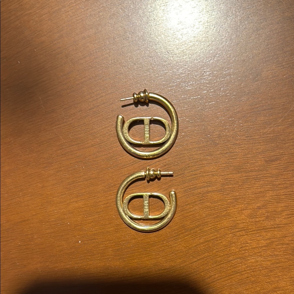 Dior Gold Hoop Earrings